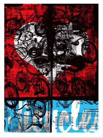Aesthetic Apparatus Michael Byzewski BICYCLE LOVE DEPT. musik art musik posters art of rock musikposter music designe