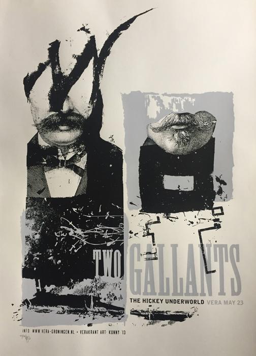 Kunny van der Ploeg siebdruck silkscreen conzert poster art of rock Two Gallants