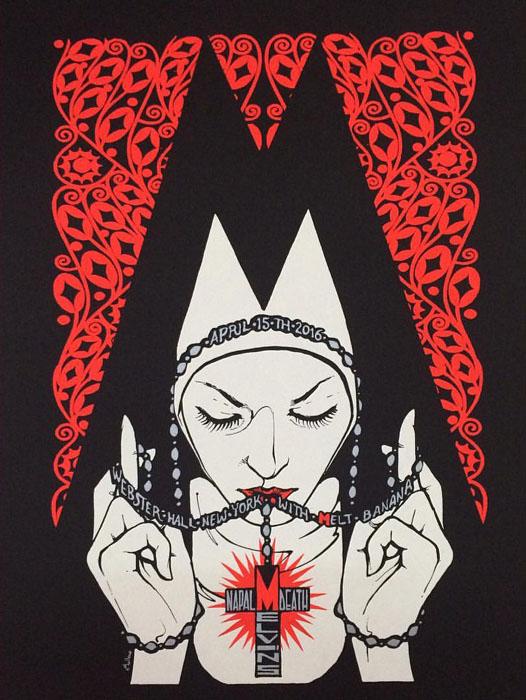 Malleus-Melvins-New-York-Poster-2016 silkscreen siebdruck concertposter poster prints art prints rock art dark nouvou