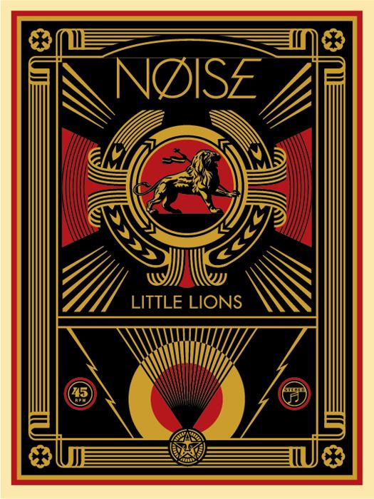 Shepard Fairey Obey silkscreen Siebdruck 2017 noise littel lions