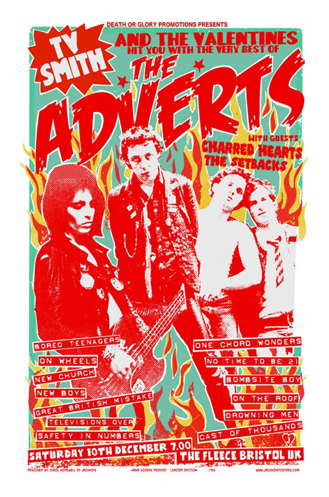 Chris Hopewell screenprint poster art of rock music art