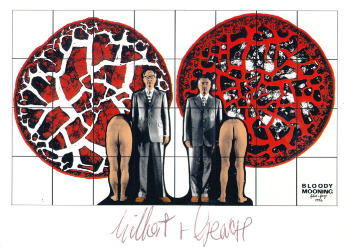 Gilbert & George contemporary art buy print siebdruck poster art Multiple Bloody Mooning