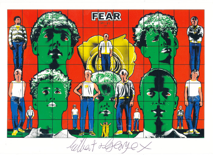Gilbert & George contemporary art buy print siebdruck poster art Multiple Fear