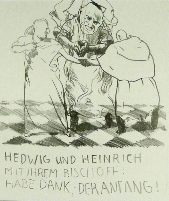 Hedwig Kathedrale des Künstlers Lithografie Johannes Grützke Holzschnitt Radierung Schabradierung Offsetdruckt Druckgrafik Kaltnadelradierung