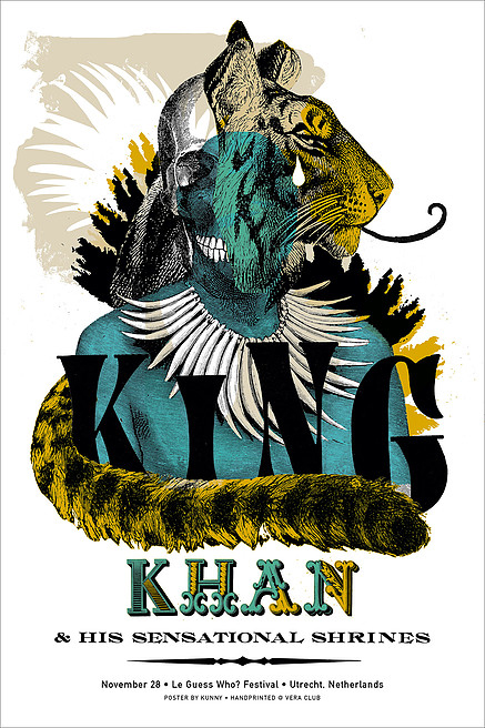 Kunny van der Ploeg siebdruck silkscreen conzert poster art of rock King Khan