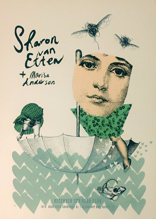 Kunny van der Ploeg siebdruck silkscreen conzert poster art of rock Sharon van Etten