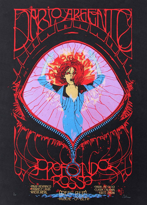 Malleus profondo rosso silkscreen siebdruck concertposter poster prints art prints rock art dark nouvou