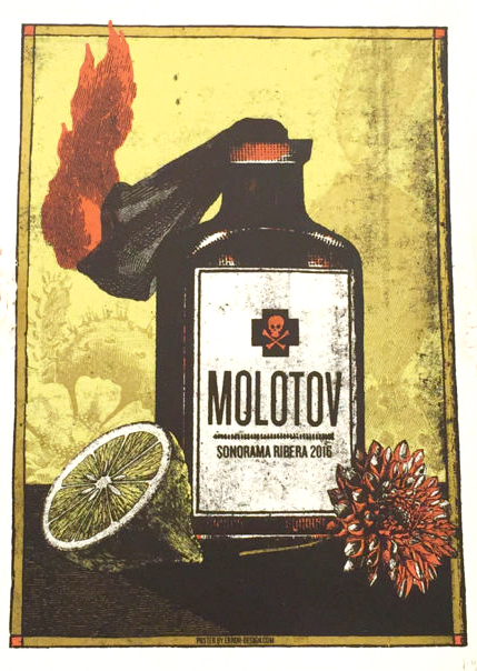 Xavi Forné, urban art gallery buy street art screenprint poster art of rock Molotov