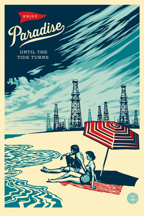 Shepard Fairey Obey offset print 2016 paradise turns