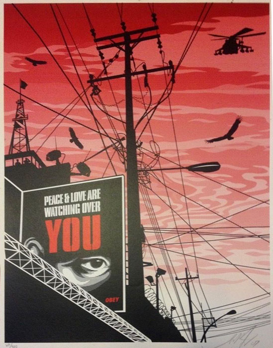 Shepard Fairey Obey silkscreen Siebdruck 2007 Big brother city poster