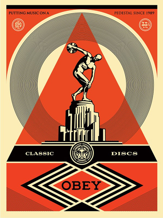 Shepard Fairey Obey silkscreen Siebdruck 2013 pedestal poster