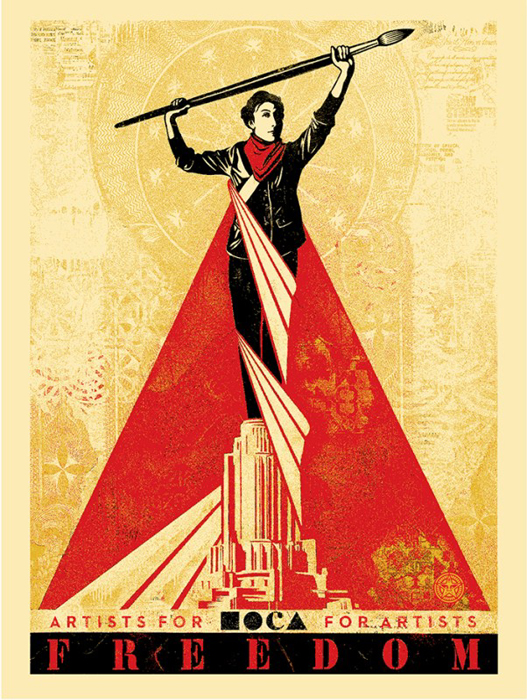 Shepard Fairey Obey silkscreen Siebdruck 2015 artists for freedom poster
