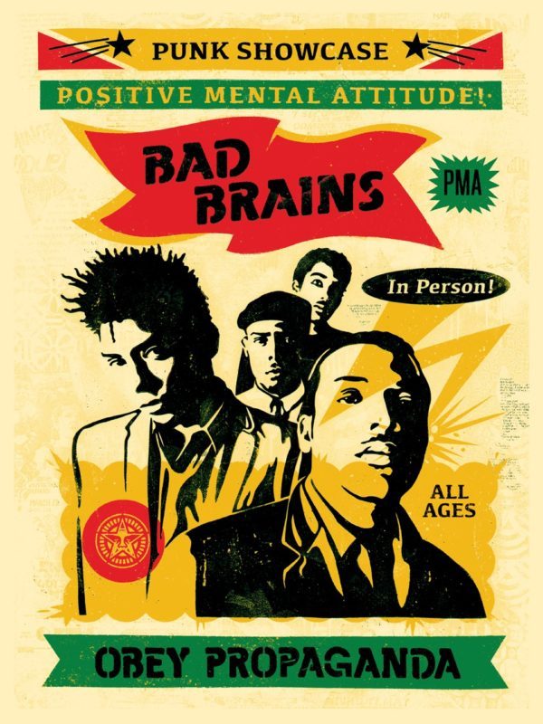 Shepard Fairey Obey silkscreen Siebdruck 2016 Bad Brains Rasta