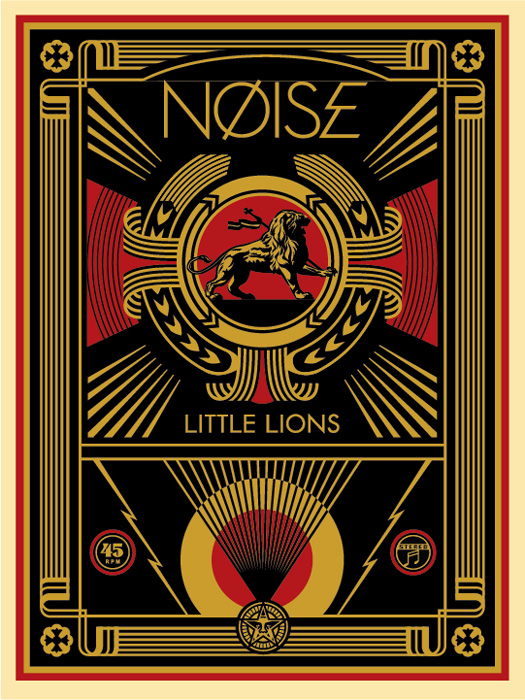 Shepard Fairey Obey silkscreen Siebdruck 2017 noise littel lions