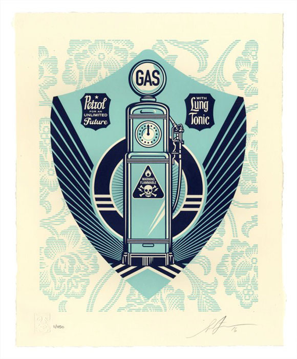 Shepard Fairey Obey silkscreen Siebdruck Letterpress 2016 endless power poster