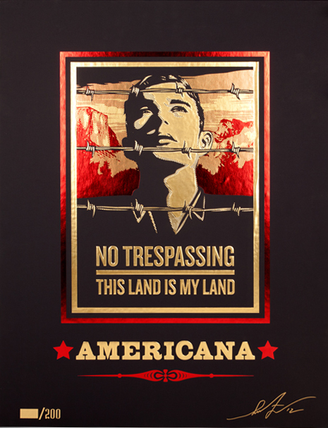 Shepard Fairey Obey silkscreen Siebdruck 2012 Americana Box Set No traspassing