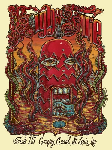 Michael Motorcycle poster art screenprint Siebdruck art of rock