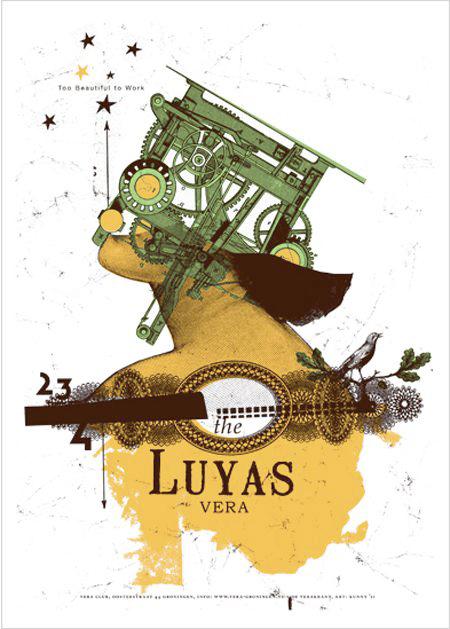Kunny van der Ploeg siebdruck silkscreen conzert poster art of rock the Luyas