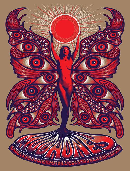 Mishka Westell Mudhoney silkscreen Siebdruck Poster art of rock psychodelic art