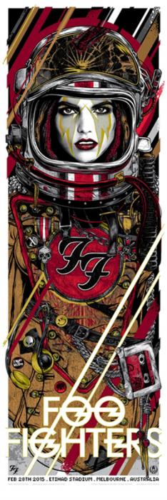 Rhys Cooper Foo Fighters siebdruck screenprint art of rock