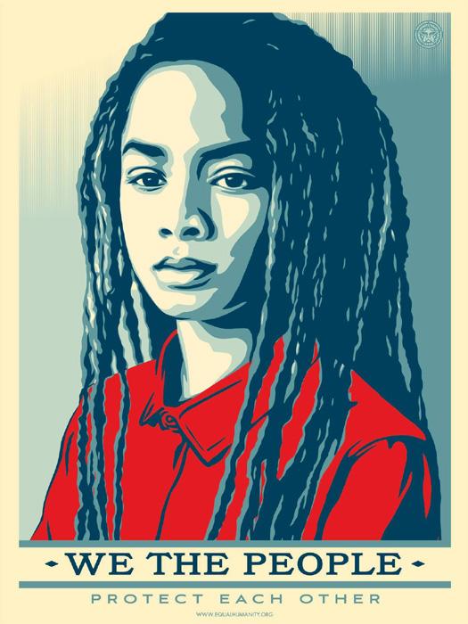 Shepard Fairey Obey offset lithograph 2017 protect each other we the people