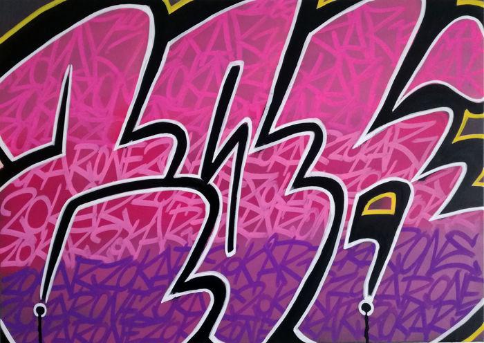 Zokar street art original spray paint